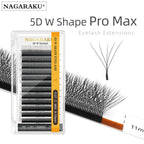 NAGARAKU Automatic Flowering W Shape Bloom 3D 4D 5D 6D Premade Fans Eyelash