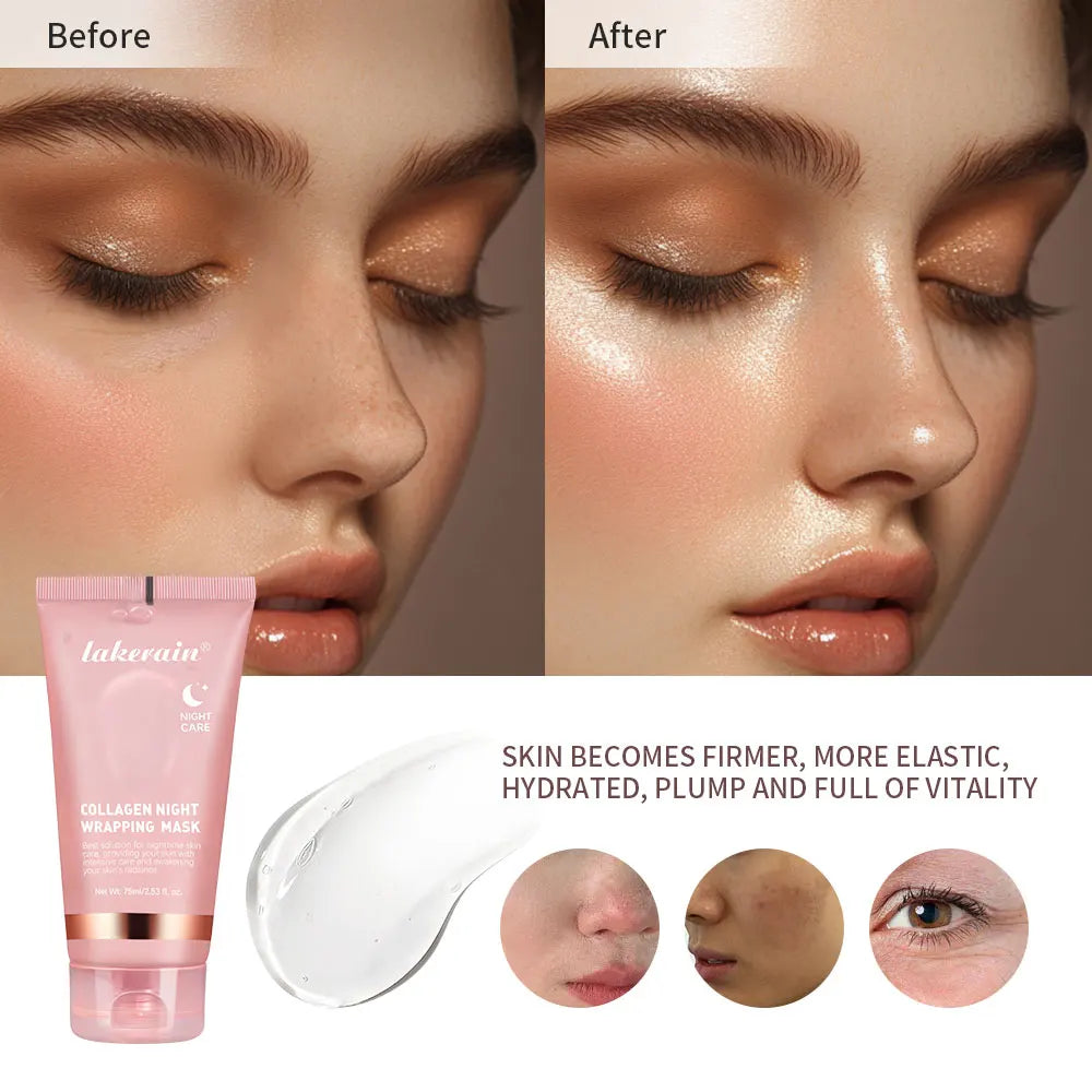 Night Collagen Wrapping Mask Rejuvenation Moisturizing Brightening Korean Face