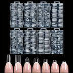 120PCS Full Cover Press-On Nails | Acrylic Coffin Square Oval