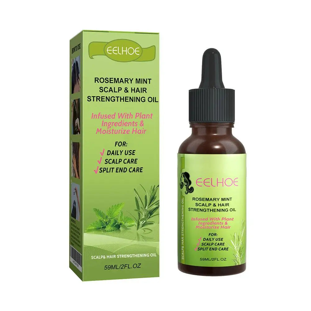 30ml/59ml Batana Rosemary Mint Scalp Hair Strengthening Oil Biotin Essential