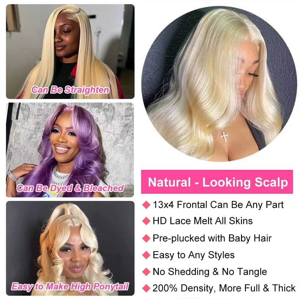 613 Honey Blonde Body Wave HD Lace Wig