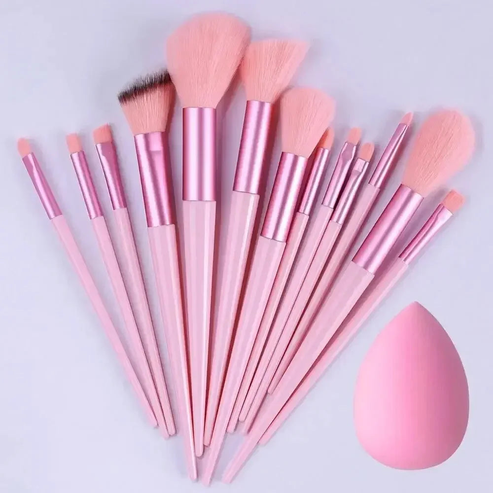Professional Makeup Brush Set Soft Fluffy Kabuki & Blending Brushes for