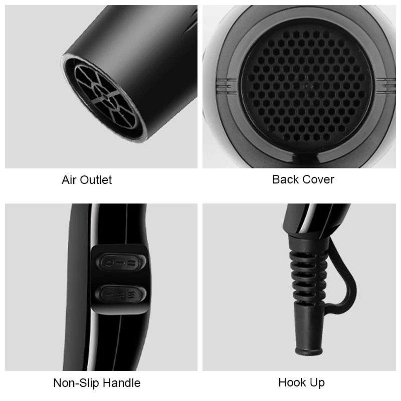 2200W Professional Hair Dryer – Hot & Cold Ionic Blow Dryer