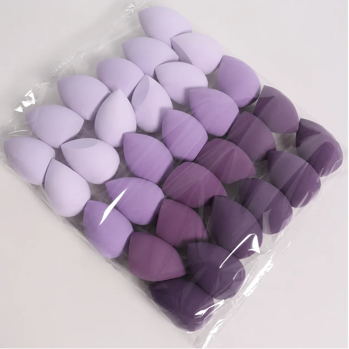 Purple makeup sponge beauty blender set