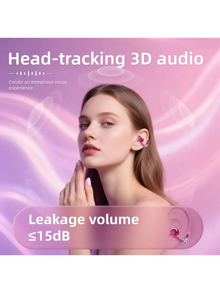 2026 Wireless Bluetooth Clip On Earbuds Noise Reduction Compact Fashion