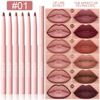 Lip Liner Pen Set Long Lasting, Waterproof Sweatproof, Easy Coloring Non