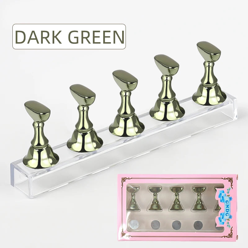 Nail Holder False Nails Tip Practice Stand Crystal Base Magnetic Holder Nail