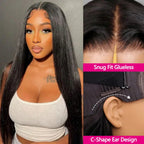 30" Glueless HD Lace Front Human Hair Wig 180% Density
