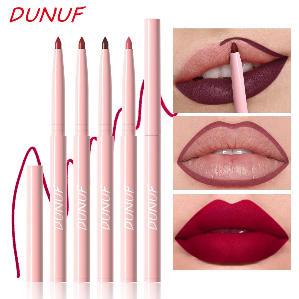 Lip Liner Pen Set Long Lasting, Waterproof Sweatproof, Easy Coloring Non
