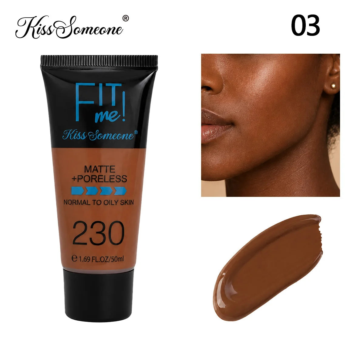 Full Coverage Foundation for Deep Skin Tones – Hydrating Oil-Control Makeup