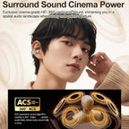Wireless Open Ear Clip On Earbuds, Bluetooth Crystal Bowknot