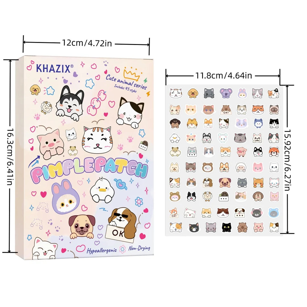 600 Pieces of Cartoon Cat Acne Patches, Facial Acne Patches, Concealer Acne Patches, and Pimples Patches. Ultra-Thin and Breathable