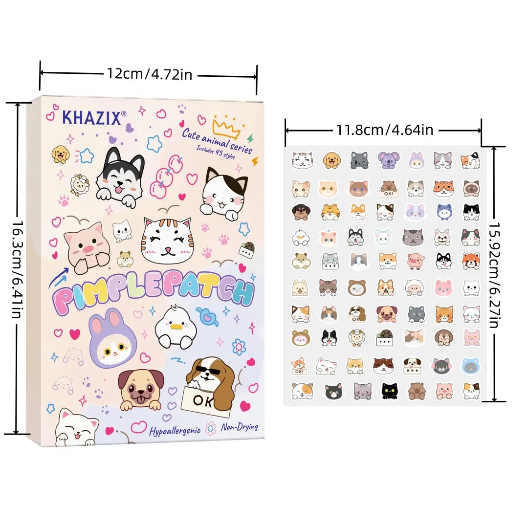 600 Pieces of Cartoon Cat Acne Patches, Facial Acne Patches, Concealer Acne Patches, and Pimples Patches. Ultra-Thin and Breathable