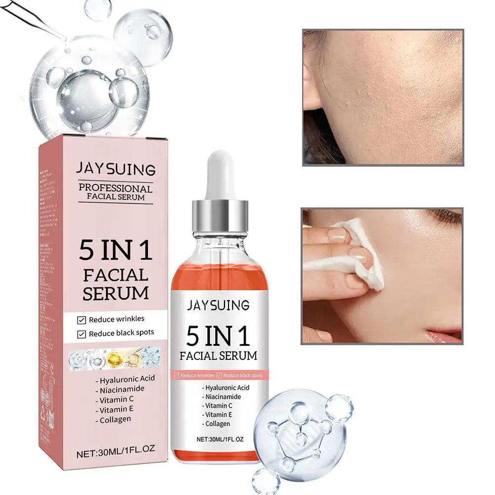 5-in-1 Fade Fine Lines Firming Face Serum Moisturizing Brightening Vitamin C