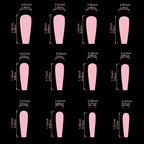 24pc Halloween Skeleton Press On Nails, Black Matte Coffin