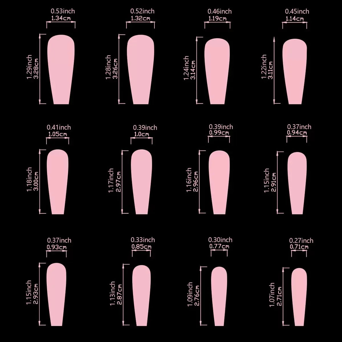 24pc Halloween Skeleton Press On Nails, Black Matte Coffin