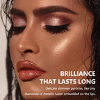 Pearlescent Pink Glitter Velvet Lipstick Metallic Waterproof Long Lasting Matte