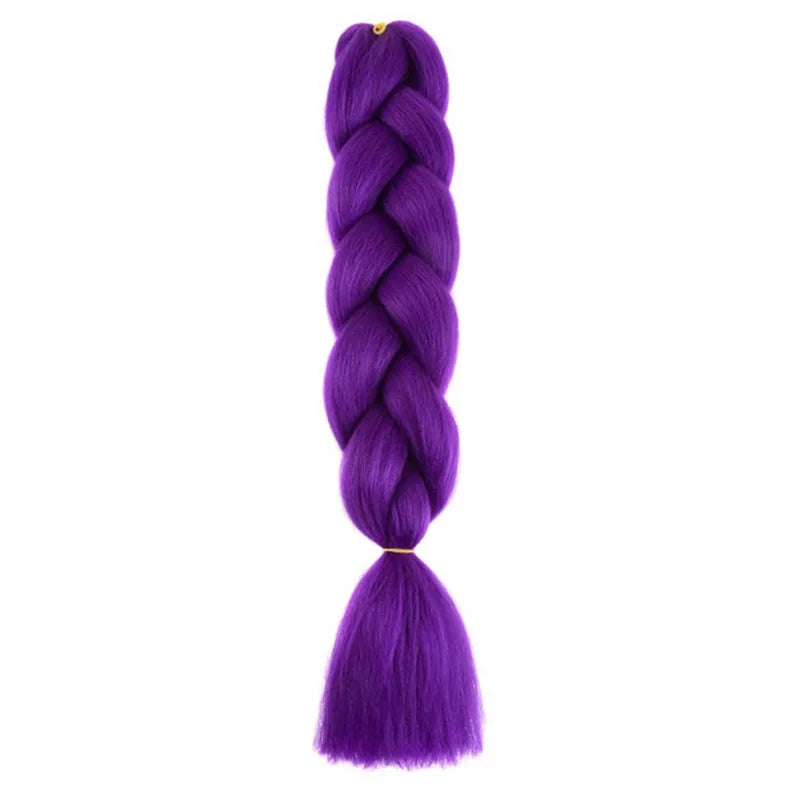 24Inch Synthetic Long Box Jumbo Braiding Hair Extensions Yaki Straight Texture