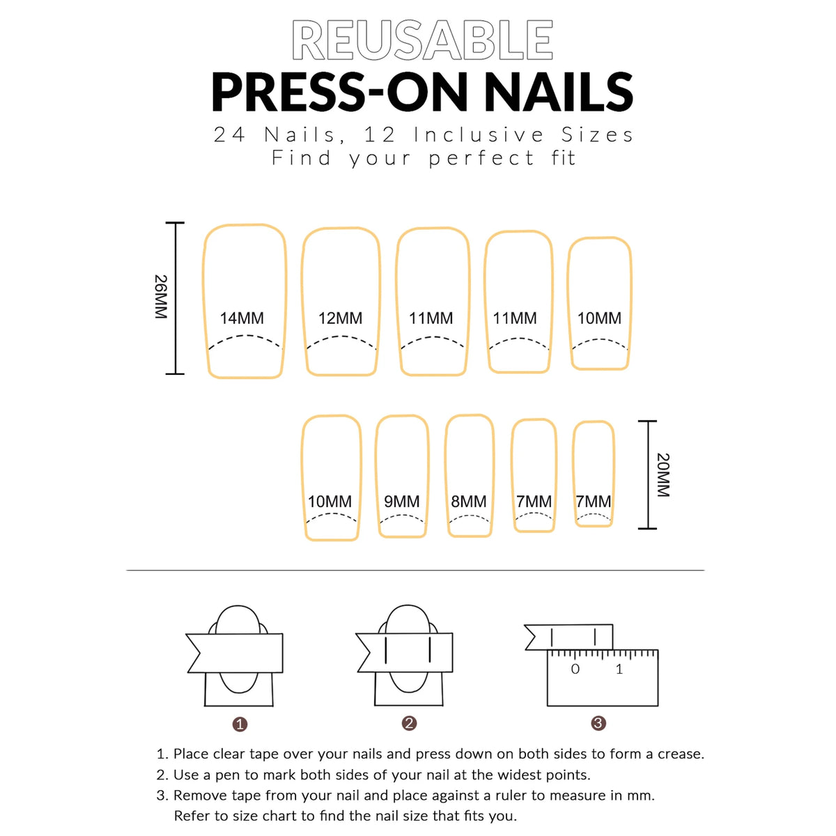 24pc Halloween Press On Nails, Black Ballet Ant Gothic Tips