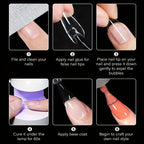 120PCS Full Cover Press-On Nails | Acrylic Coffin Square Oval