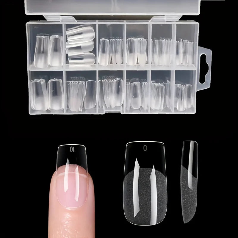 120PCS Full Cover Press-On Nail Tips Stiletto Almond Square Coffin French False