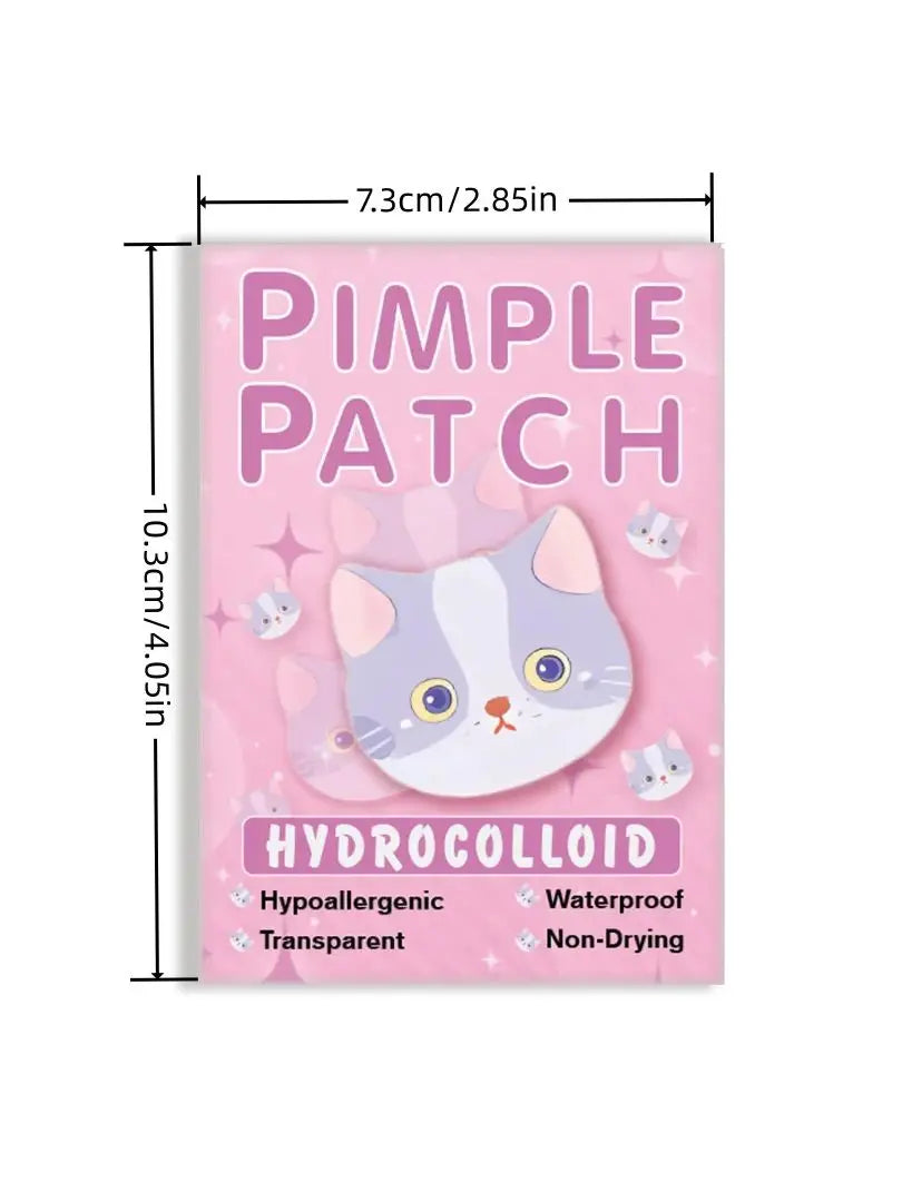 600 Pieces of Cartoon Cat Acne Patches, Facial Acne Patches, Concealer Acne Patches, and Pimples Patches. Ultra-Thin and Breathable