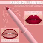 Lip Liner Pen Set Long Lasting, Waterproof Sweatproof, Easy Coloring Non