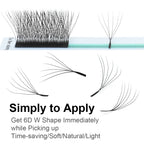 NAGARAKU Automatic Flowering W Shape Bloom 3D 4D 5D 6D Premade Fans Eyelash