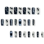 24pc Halloween Press On Nails, Black Ballet Ant Gothic Tips