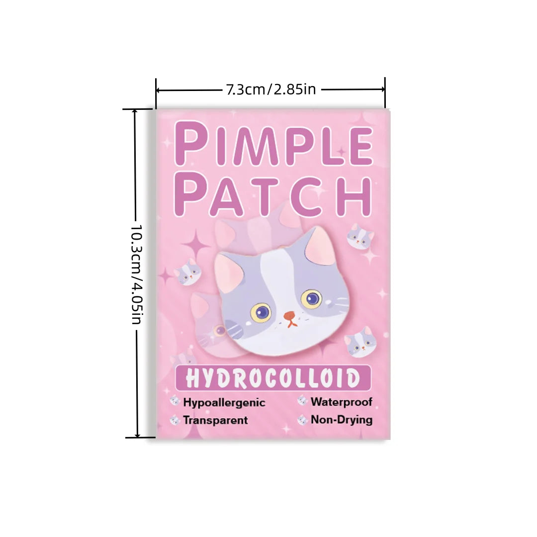 600 Pieces of Cartoon Cat Acne Patches, Facial Acne Patches, Concealer Acne Patches, and Pimples Patches. Ultra-Thin and Breathable