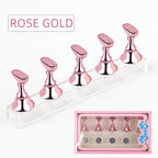 Nail Holder False Nails Tip Practice Stand Crystal Base Magnetic Holder Nail