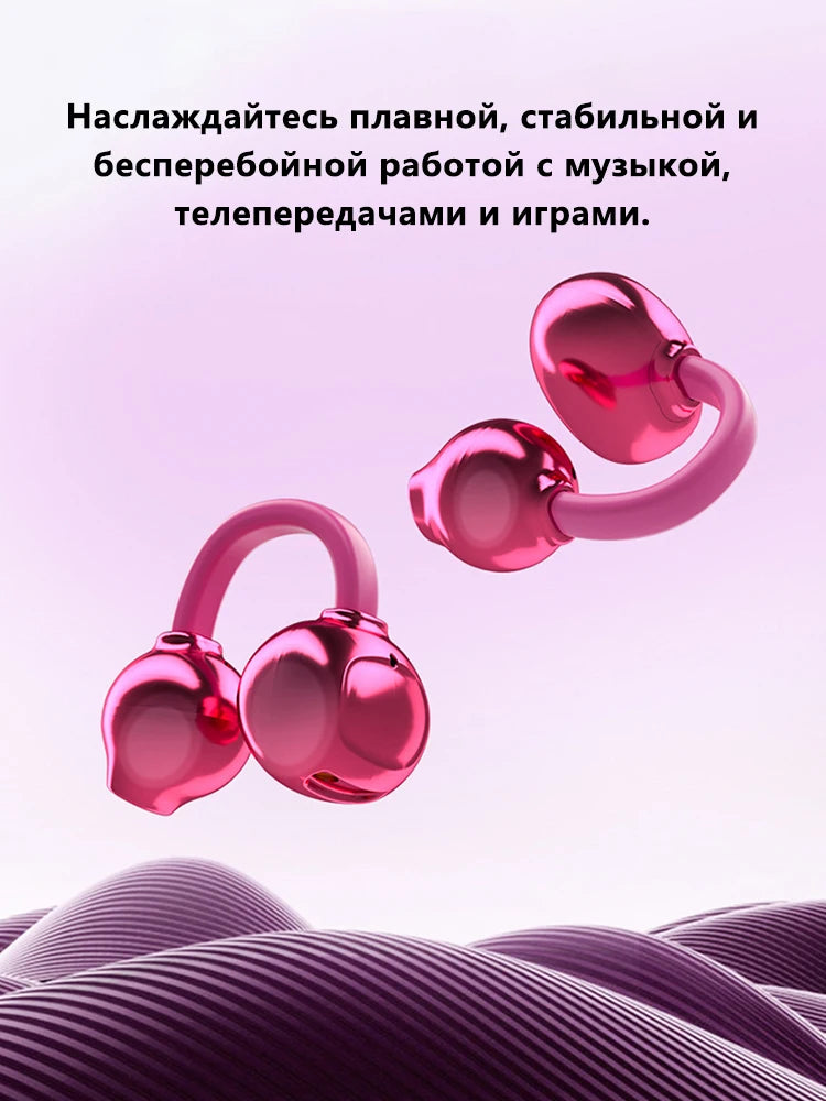 2026 Wireless Bluetooth Clip On Earbuds Noise Reduction Compact Fashion