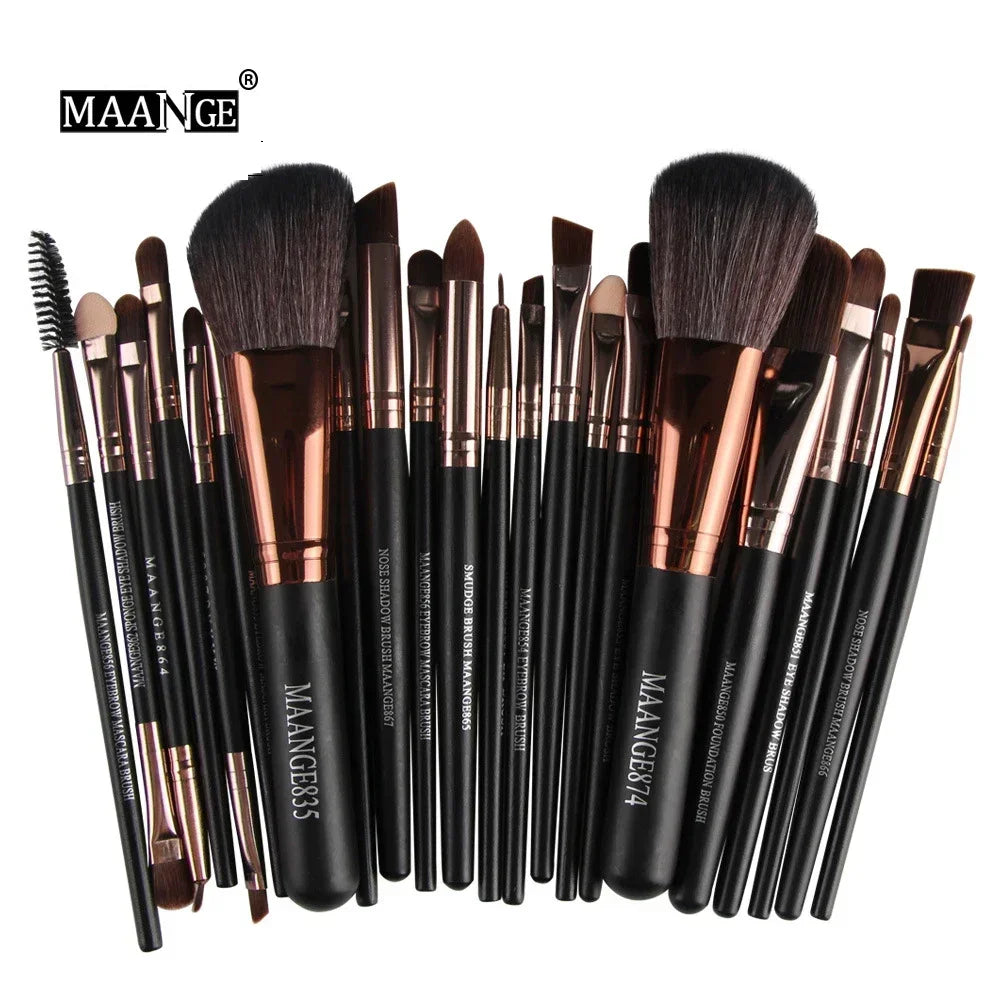 Professional makeup brush 22-piece Coffee Set