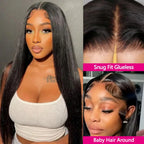 30" Glueless HD Lace Front Human Hair Wig 180% Density