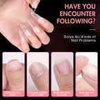 120PCS Full Cover Press-On Nails | Acrylic Coffin Square Oval