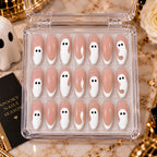 24pc Halloween press-on nails Ghost Bride variant