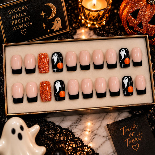 24pc Halloween press-on nails Ghostly Glam variant