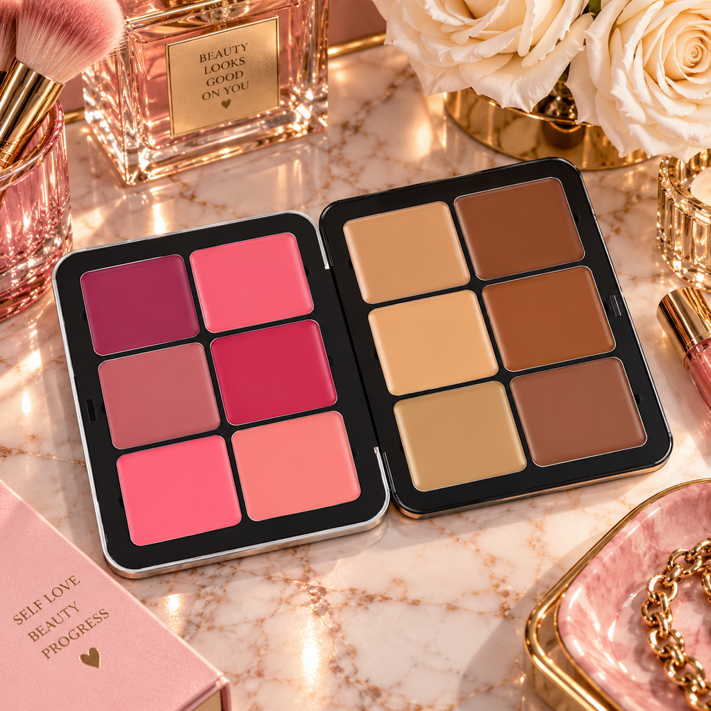 12 Color Concealer and Blush Palette Matte and Highlight Contour Makeup Rouge