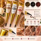 1/3PCS Henna Cone, Brown, Black, Red, Temporary Henna Tattoo, Semi Permanent