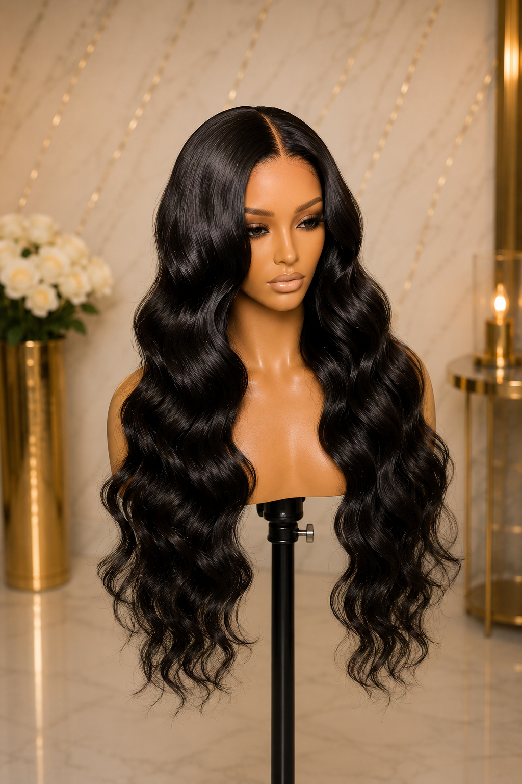 Glueless Body Wave Human Hair Wig 18 40" HD Lace