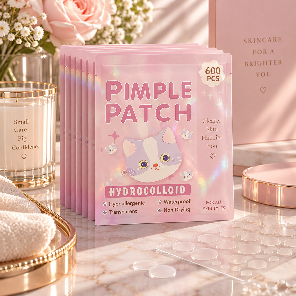 600PCS Acne Pimple Patches | Ultra Thin Hydrocolloid Spots