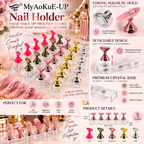 Nail Holder False Nails Tip Practice Stand Crystal Base Magnetic Holder Nail